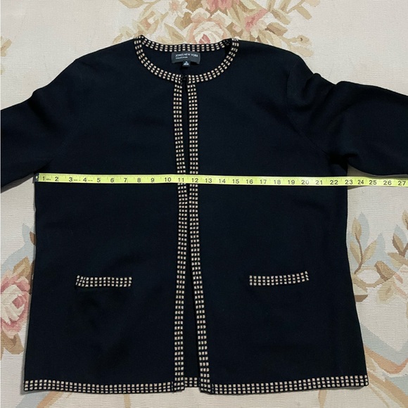 Black and gold jacket or cardigan by Jones New York collection size extra large - Picture 5 of 6